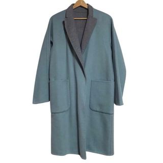 マックスマーラ(Max Mara)のMax Mara(マックスマーラ) コート レディース - ライトブルー×グレー 長袖/リバーシブル/秋(その他)