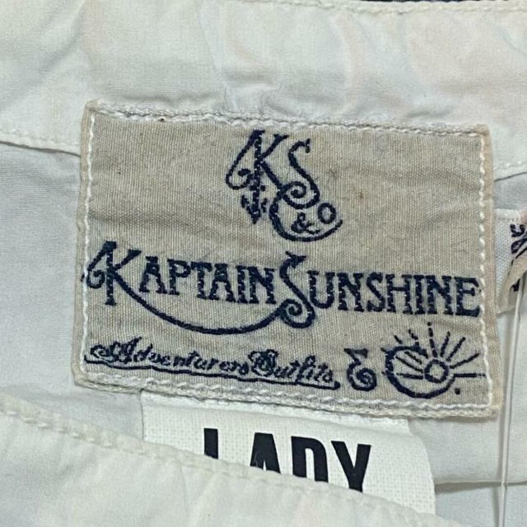 KAPTAIN SUNSHINE(キャプテンサンシャイン) 半袖カットソー サイズ表記なし レディース美品  - 白×ネイビー クルーネック/ボーダー レディースのトップス(カットソー(半袖/袖なし))の商品写真