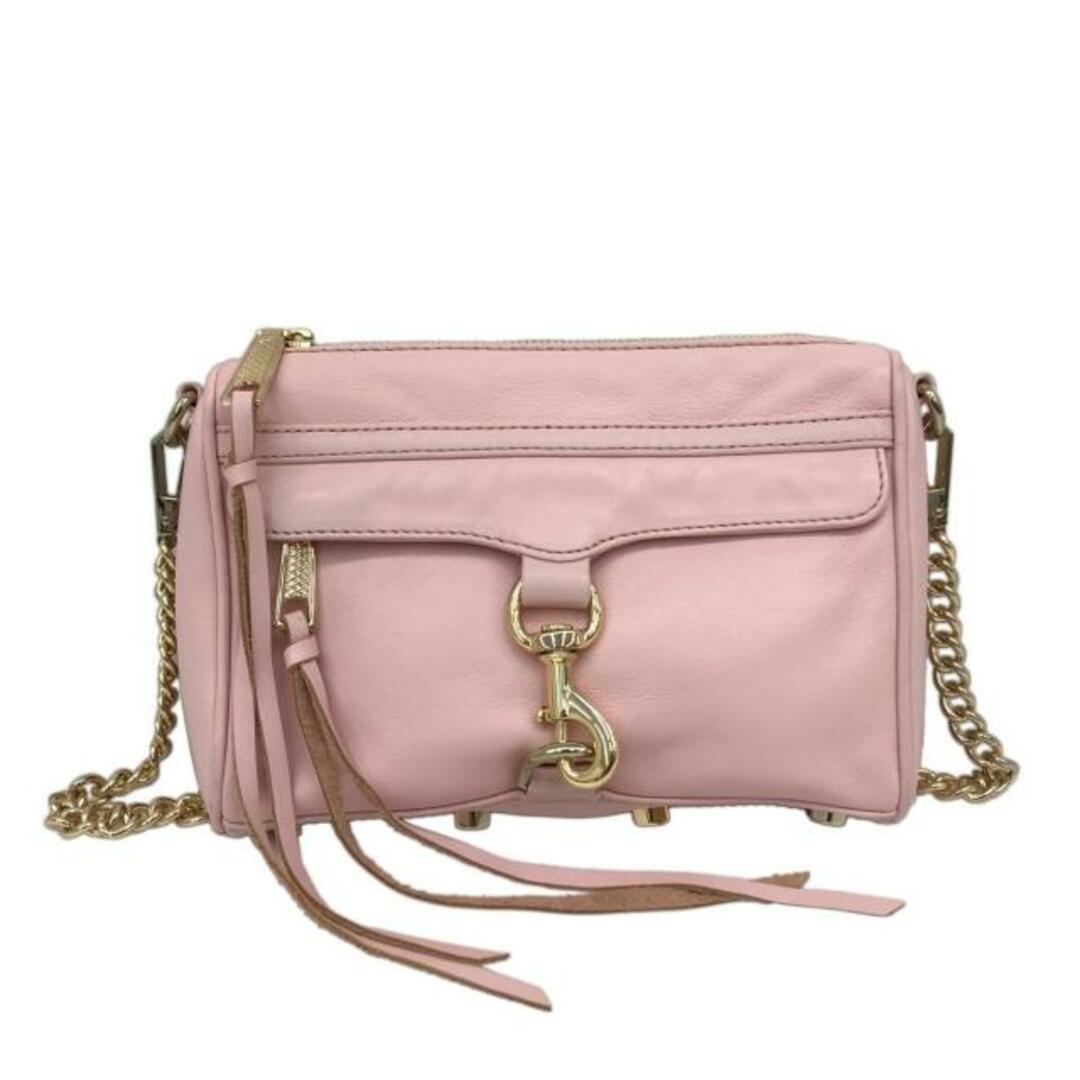 Rebecca Minkoff(レベッカミンコフ)のREBECCA MINKOFF(レベッカミンコフ) ショルダーバッグ - ライトピンク チェーンショルダー/ストラップ着脱可 レザー レディースのバッグ(ショルダーバッグ)の商品写真