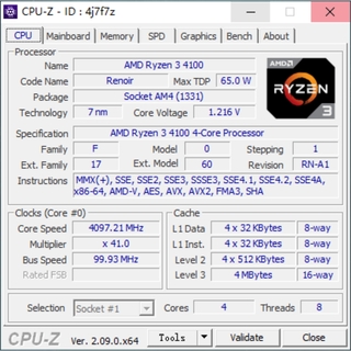 エーエムディー(AMD)のAMD Ryzen3 4100(PCパーツ)