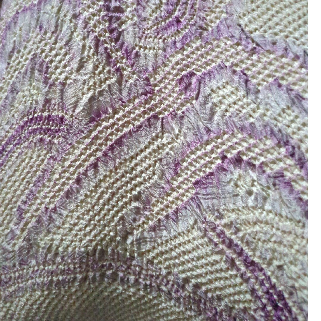 羽織　生地　未仕立て　紫系 レディースの水着/浴衣(着物)の商品写真