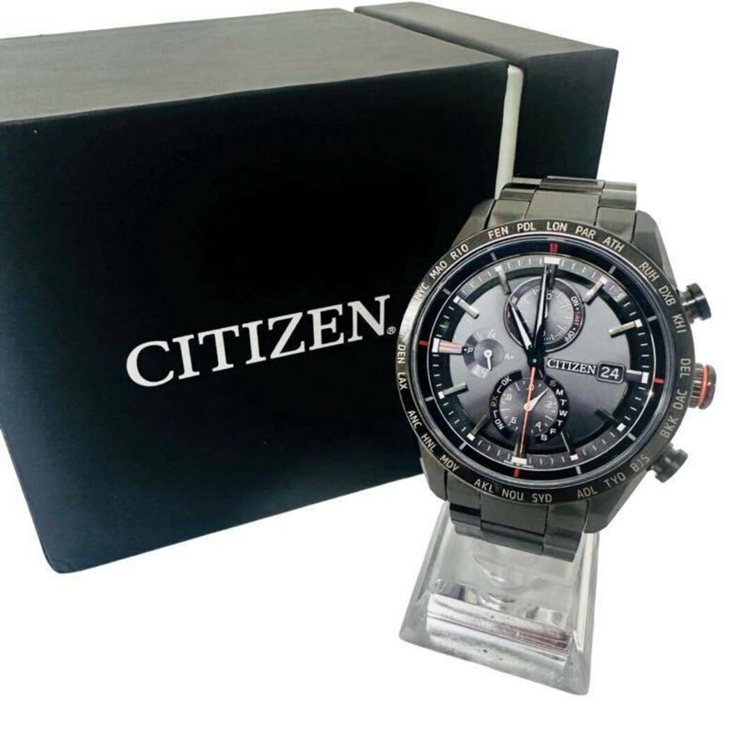 CITIZEN(シチズン)のCITIZEN シチズン アテッサ 腕時計 エコドライブ H800-T025871 AT8185-62E チタン ソーラー 箱・コマ付属 動作良好 【中古美品】 42403K110 メンズの時計(腕時計(デジタル))の商品写真