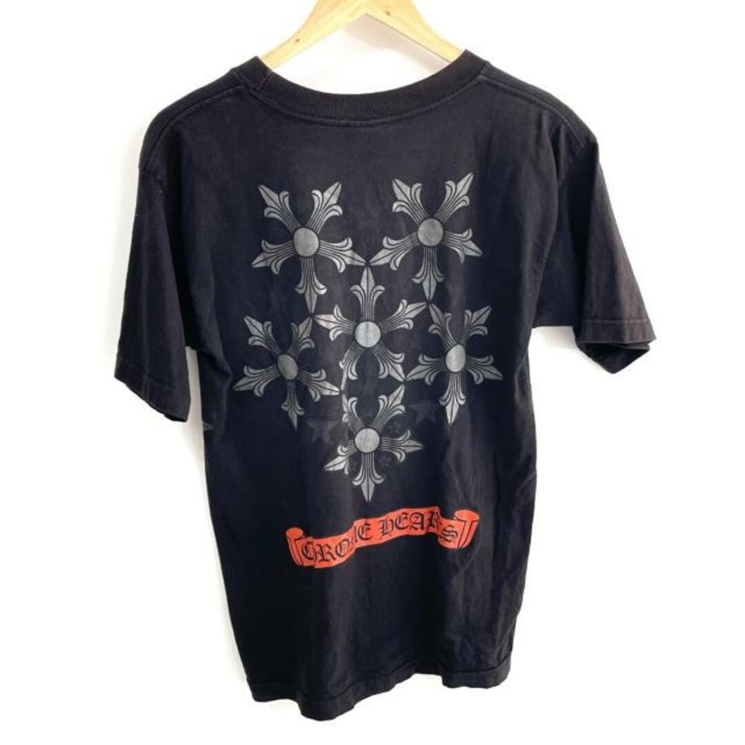 Chrome Hearts(クロムハーツ)のChrome hearts(クロムハーツ) 半袖Tシャツ サイズM メンズ - 黒×ダークグレー×レッド クルーネック メンズのトップス(Tシャツ/カットソー(半袖/袖なし))の商品写真