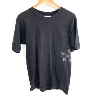 クロムハーツ(Chrome Hearts)のChrome hearts(クロムハーツ) 半袖Tシャツ サイズM メンズ - 黒×ダークグレー×レッド クルーネック(Tシャツ/カットソー(半袖/袖なし))