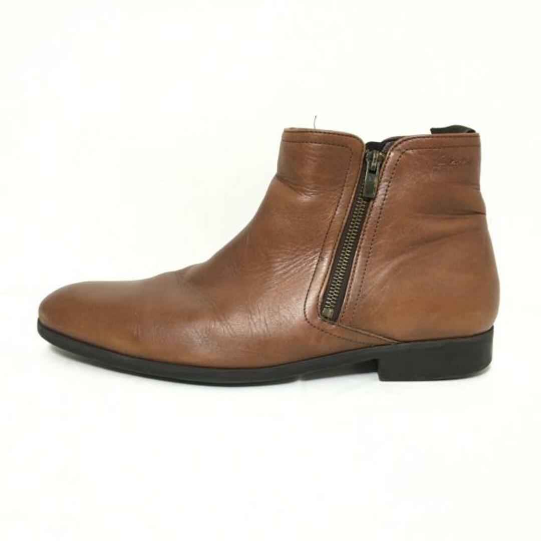 Clarks(クラークス)のClarks(クラークス) ショートブーツ UK8 1/2 メンズ - ブラウン レザー メンズの靴/シューズ(ブーツ)の商品写真