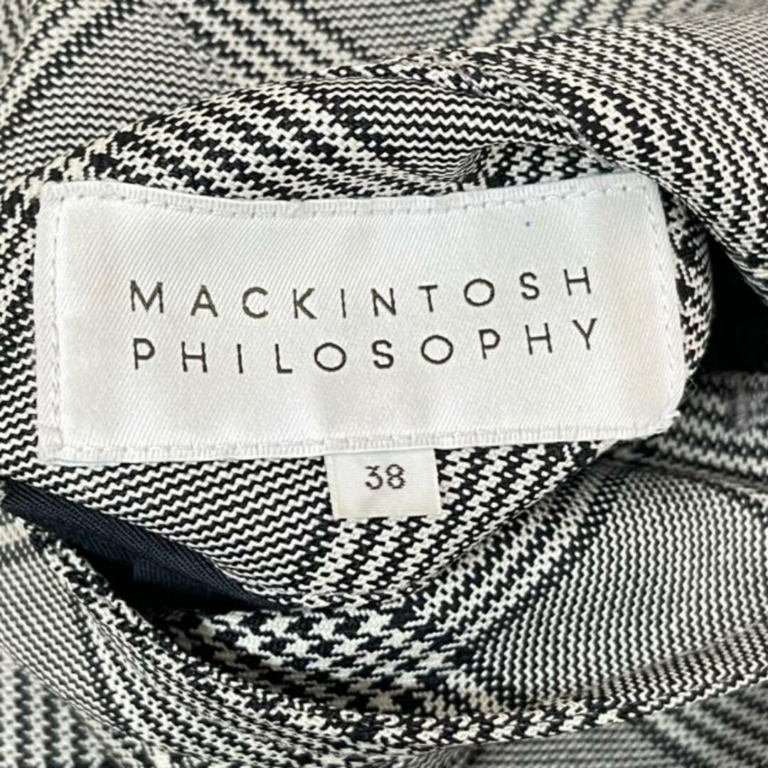 MACKINTOSH PHILOSOPHY(マッキントッシュフィロソフィー)のMACKINTOSH PHILOSOPHY(マッキントッシュフィロソフィー) コート サイズ38 M メンズ - 黒×グレー×白 長袖/チェック柄/リバーシブル/千鳥格子柄/中綿/秋/冬 メンズのジャケット/アウター(その他)の商品写真