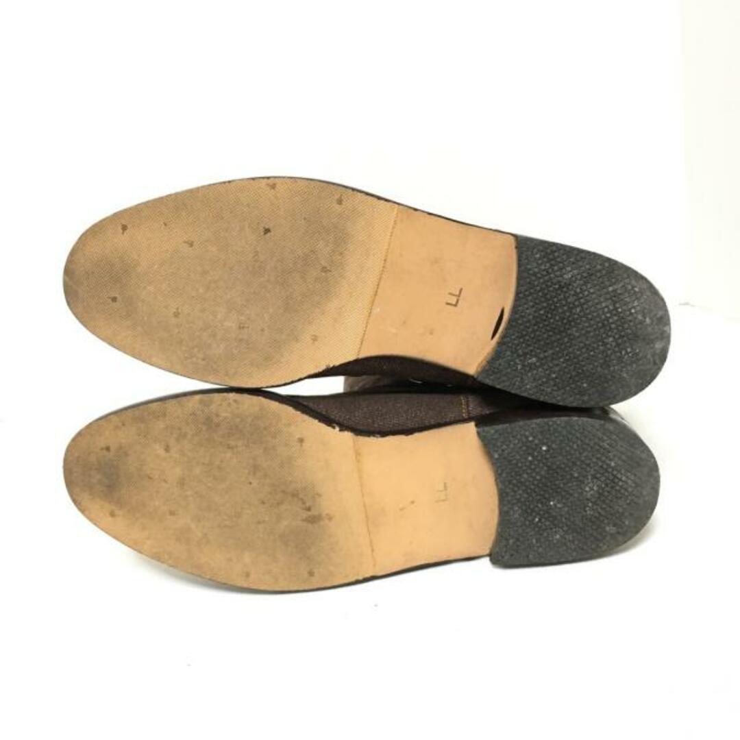 KANEKO ISAO(カネコイサオ)のKANEKO ISAO(カネコイサオ) ブーツ LL レディース - ダークブラウン リボン/アウトソール張替済 デニム レディースの靴/シューズ(ブーツ)の商品写真