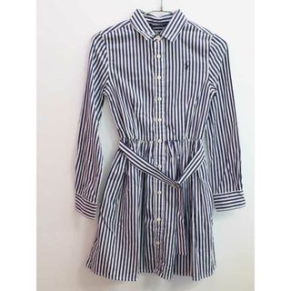 ラルフローレン(Ralph Lauren)の【春物 新入荷!】▼ラルフローレン/Ralph Lauren▼140cm(10) 長袖ワンピース 紺×白【中古】子供服 キッズ ジュニア 女の子 春 onepi 723042(ワンピース)