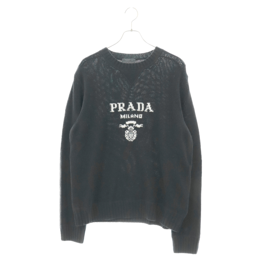 PRADA(プラダ)のPRADA プラダ 20AW Wool Cashmere Crew Neck Sweater ウールカシミヤクルーネックセーター ニット ブラック UMB223 S211 メンズのトップス(ニット/セーター)の商品写真