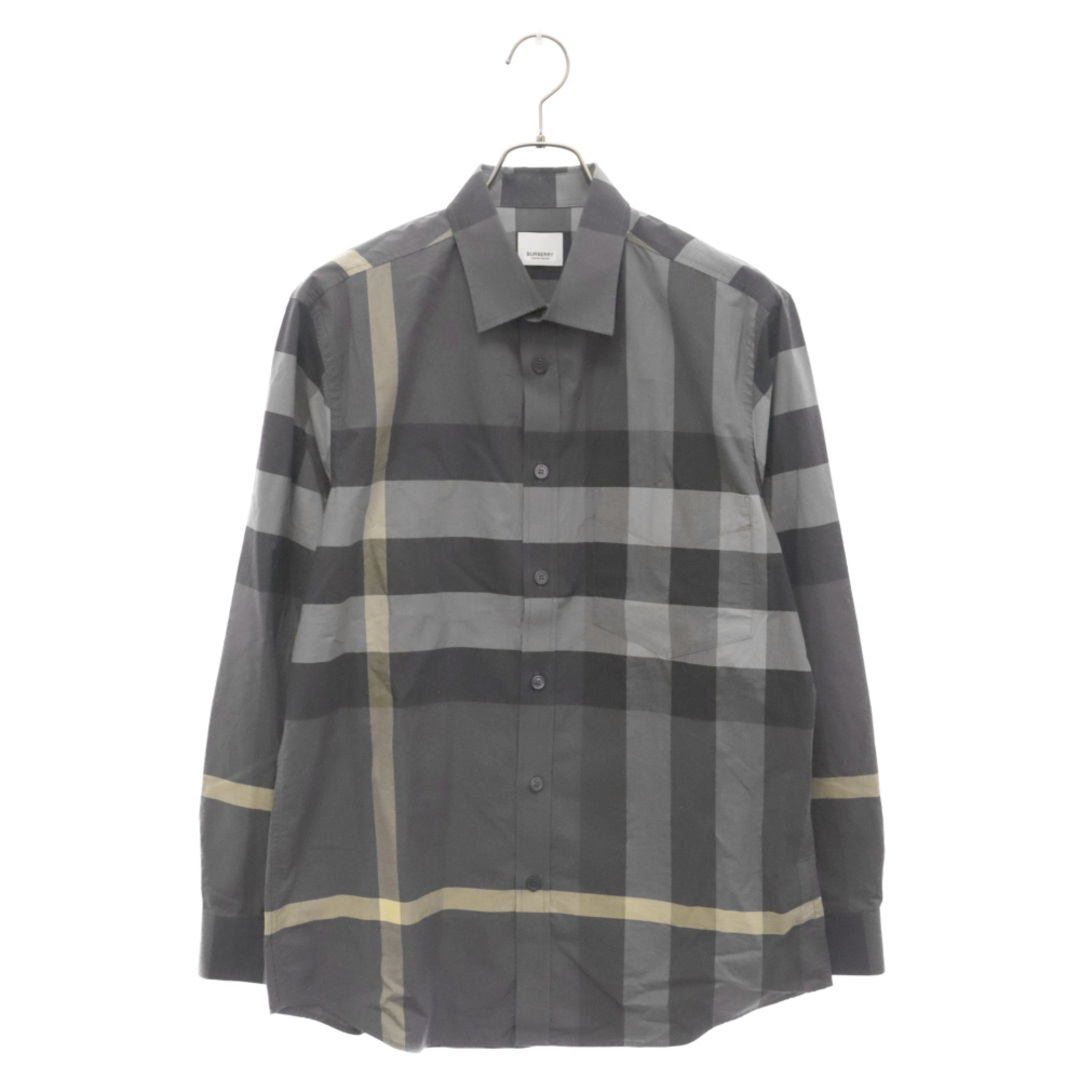 BURBERRY(バーバリー)のBURBERRY バーバリー メガチェック ボタン長袖シャツ グレー/ブラック 8050329 メンズのトップス(シャツ)の商品写真