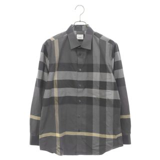 バーバリー(BURBERRY)のBURBERRY バーバリー メガチェック ボタン長袖シャツ グレー/ブラック 8050329(シャツ)