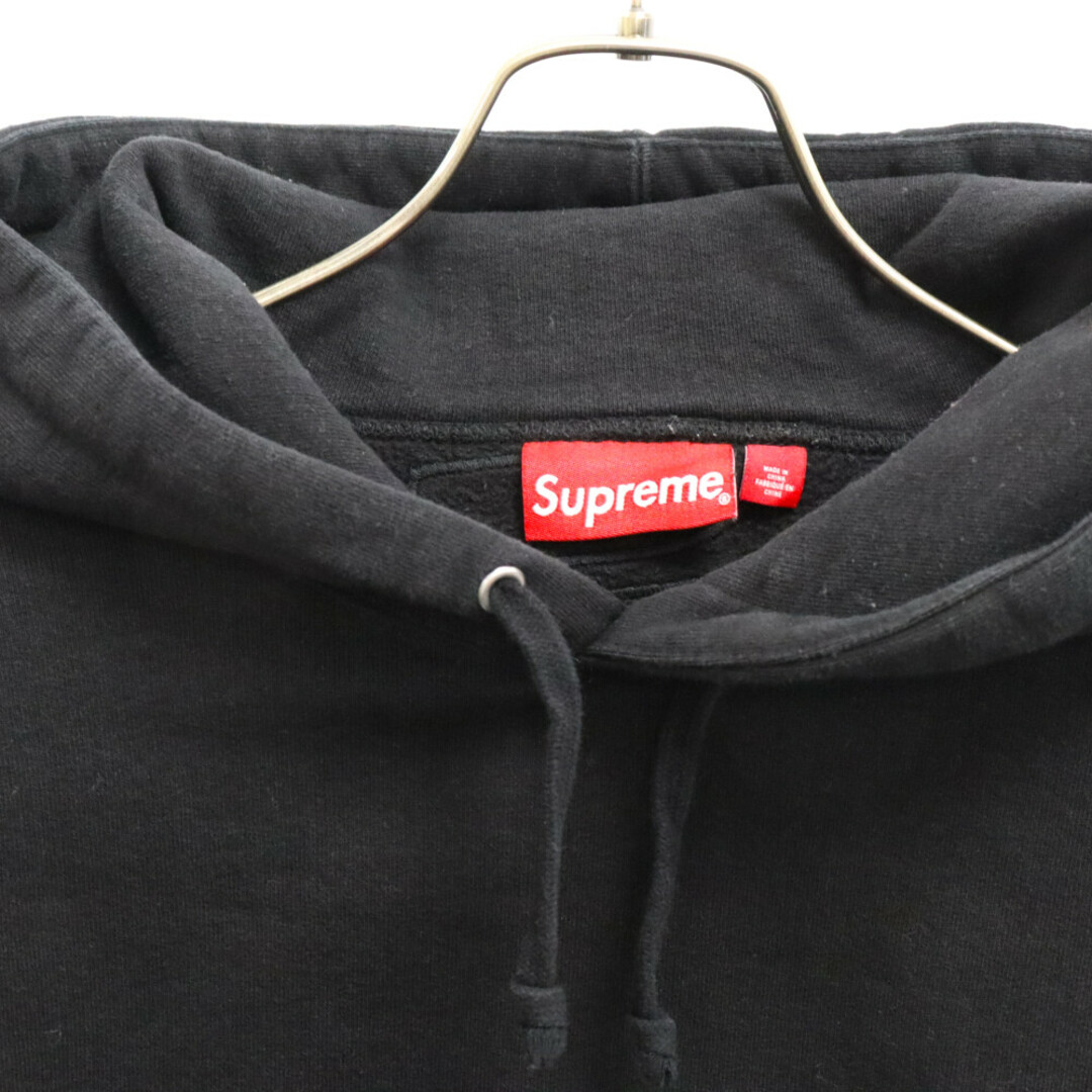 Supreme(シュプリーム)のSUPREME シュプリーム 23AW Satin Applique Hooded Sweatshirt サテン アップリケ スウェットプルオーバーパーカー フーディ ブラック メンズのトップス(パーカー)の商品写真