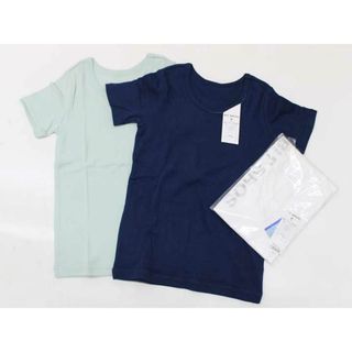 ワコール(Wacoal)の【新入荷!】新品 未使用品▽ワコール/Wacoal KIDS▽120cm 半袖肌着/Tシャツ＆スリーブレス肌着/タンクトップ3点set 紺＆グリーン系＆白【ネット限定】子供 キッズ kids 男の子 春夏秋冬 tops 523042(下着)