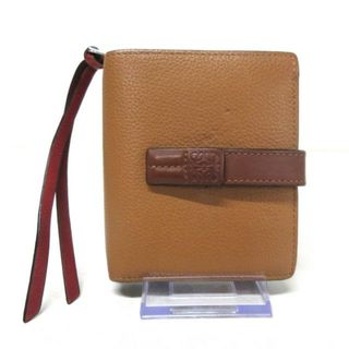 ロエベ(LOEWE)のLOEWE(ロエベ) 2つ折り財布 コンパクト ジップ ウォレット C660Z41X01 ライトブラウン×ブラウン ラウンドファスナー ソフトグレインカーフレザー(財布)