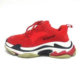 バレンシアガ(Balenciaga)のBALENCIAGA(バレンシアガ) スニーカー メンズ トリプルS 536737 レッド レザー×化学繊維 (スニーカー)