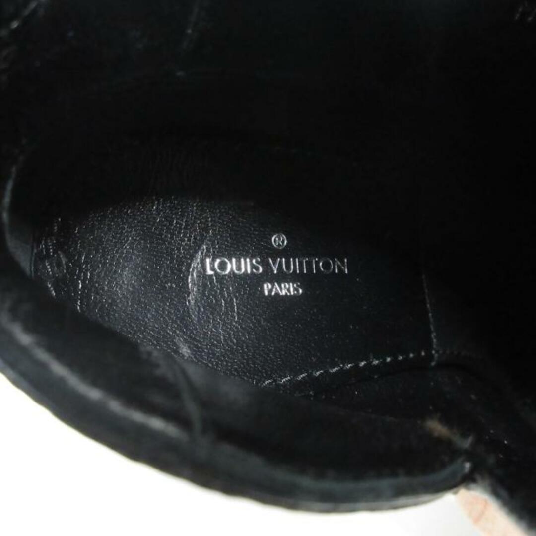 LOUIS VUITTON(ルイヴィトン)のLOUIS VUITTON(ルイヴィトン) ショートブーツ 37 レディース美品  - ダークブラウン×ベージュ×黒  アウトソール張替済 モノグラム・キャンバス×レザー  レディースの靴/シューズ(ブーツ)の商品写真