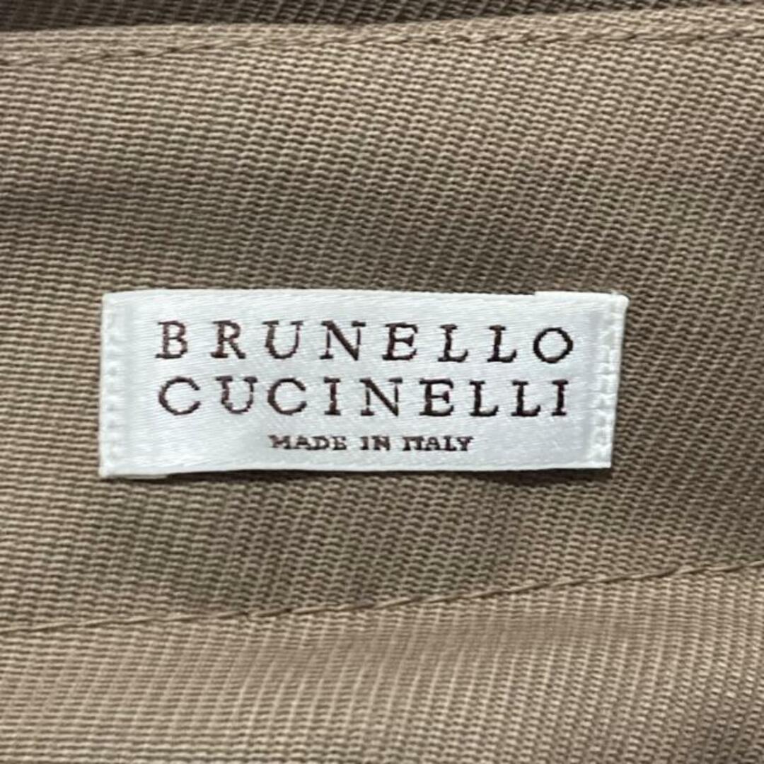 BRUNELLO CUCINELLI(ブルネロクチネリ)のBRUNELLO CUCINELLI(ブルネロクチネリ) パンツ サイズI36 S レディース ダークブラウン ハイウエスト/バージンウール/タック/ウエストゴム/フルフレングス/レザーベルト付き レディースのパンツ(その他)の商品写真