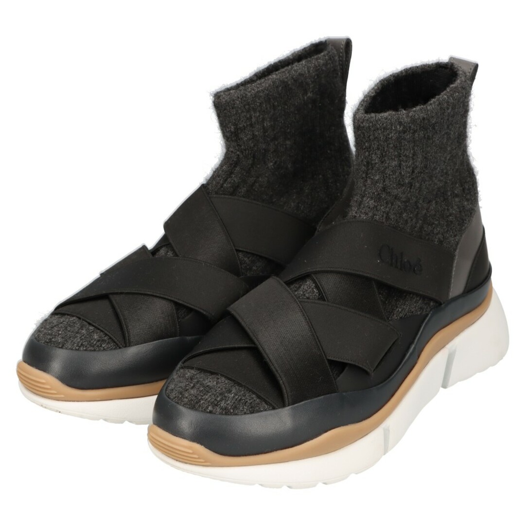 Chloe(クロエ)のChloe クロエ SONNIE SNEAKERS ソニー ソックススニーカー ブラック レディース CHC21A4903300137W レディースの靴/シューズ(スニーカー)の商品写真