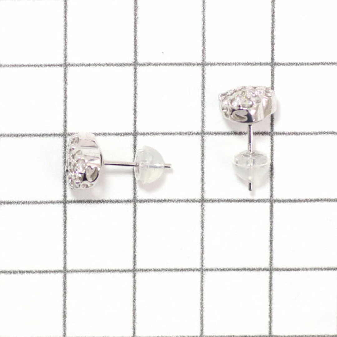 K18WG ダイヤモンド ピアス 0.54ct ハート レディースのアクセサリー(ピアス)の商品写真