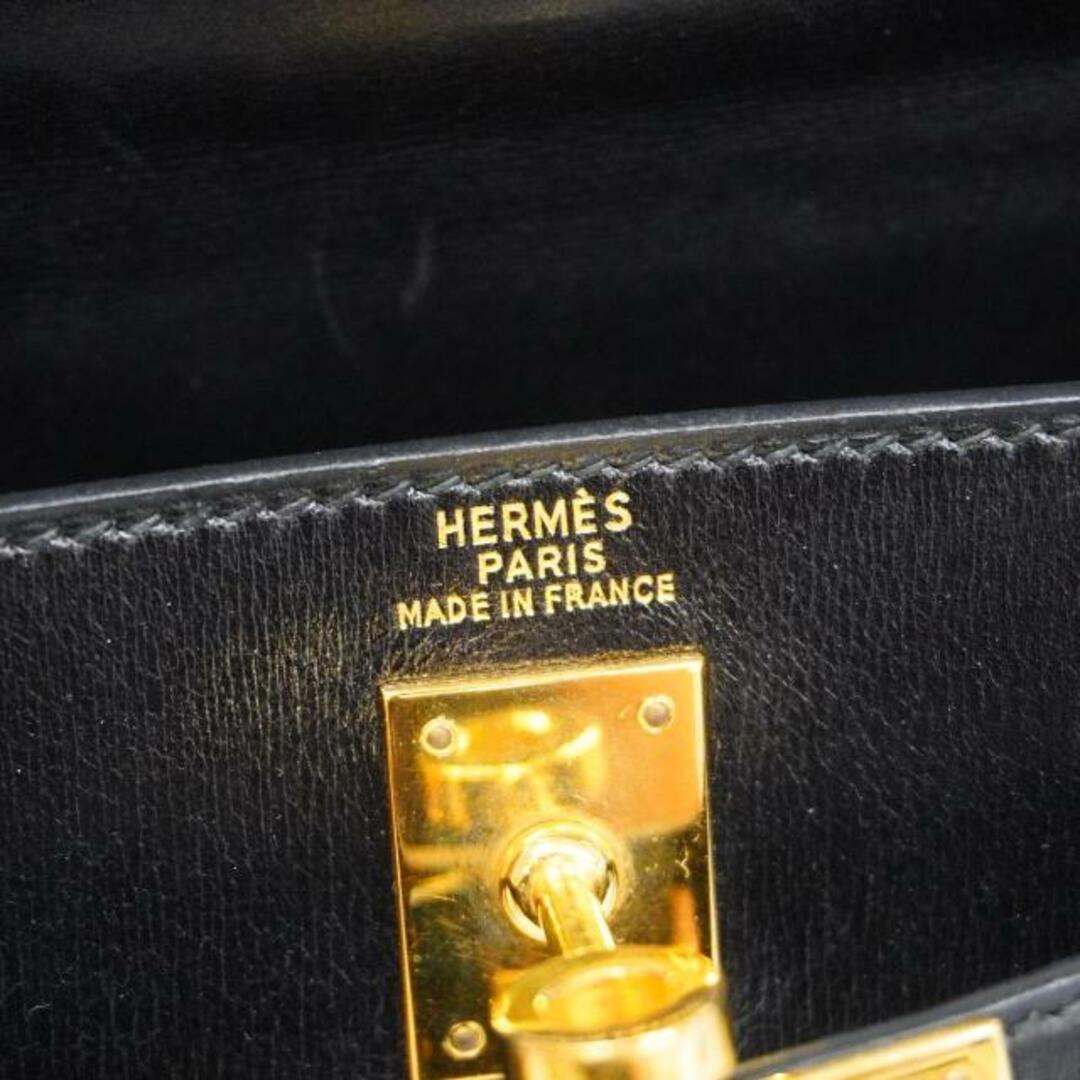 Hermes(エルメス)の【3dc1914-g】エルメス ハンドバッグ/ミニケリー/〇U刻印/ボックスカーフ/ブラック/ゴールド金具 【中古】 レディース レディースのバッグ(ハンドバッグ)の商品写真