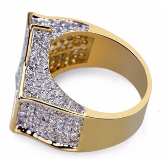 【美品】指輪　リング　星　スター　メンズ　海外　カジュアル　韓国風　ダイヤ