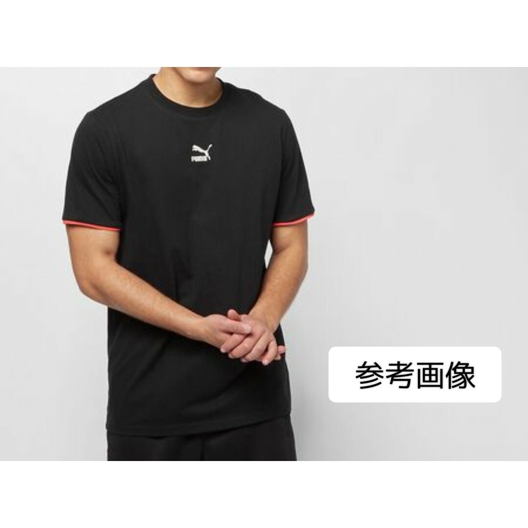 PUMA(プーマ)のPUMA  Tシャツ  ブラック/オレンジ  Lサイズ  ユニセックス メンズのトップス(Tシャツ/カットソー(半袖/袖なし))の商品写真