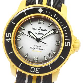 スウォッチ(swatch)のスウォッチ Swatch SO35P100 BLANCPAIN×Swatch バイオセラミック スクーバ フィフティ ファゾムス メンズ 極美品 箱・保付_809147(腕時計(アナログ))