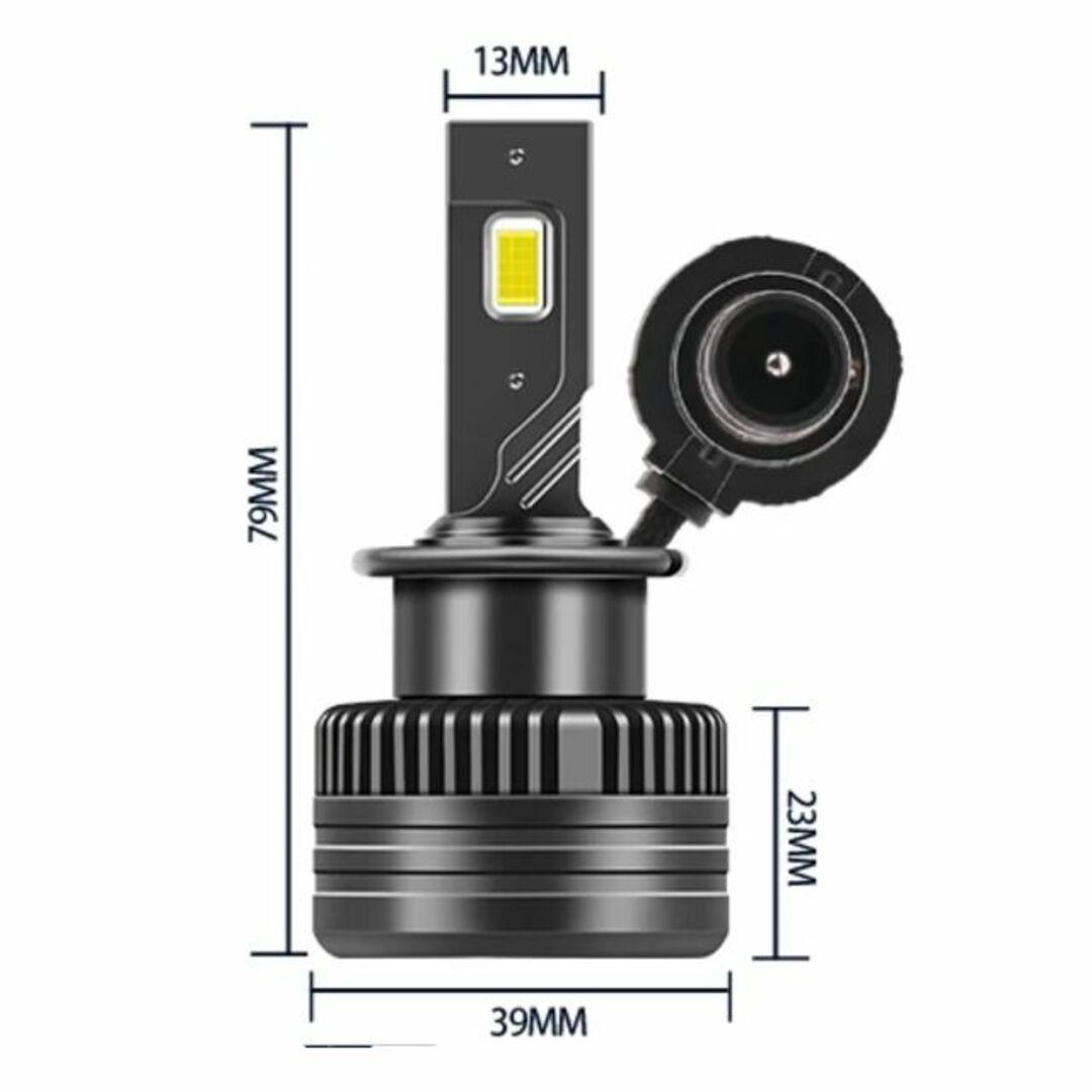 純正HIDのD4SバルブをLED化出来る 明るい6000K 爆光40000lm 自動車/バイクの自動車(汎用パーツ)の商品写真