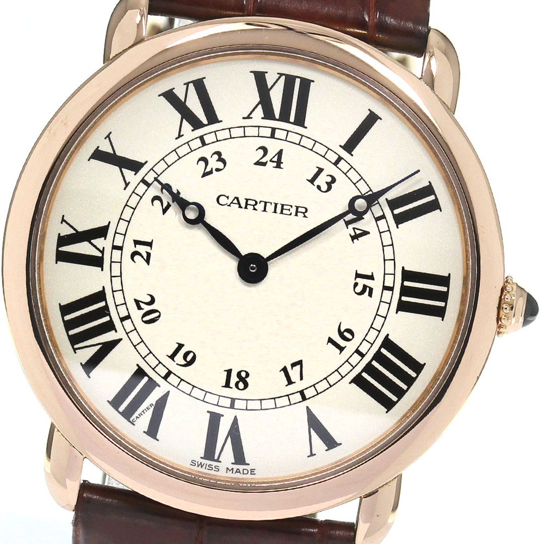 Cartier(カルティエ)のカルティエ CARTIER W6800251 ロンドルイ K18PG 手巻き メンズ 良品 _807883 メンズの時計(腕時計(アナログ))の商品写真