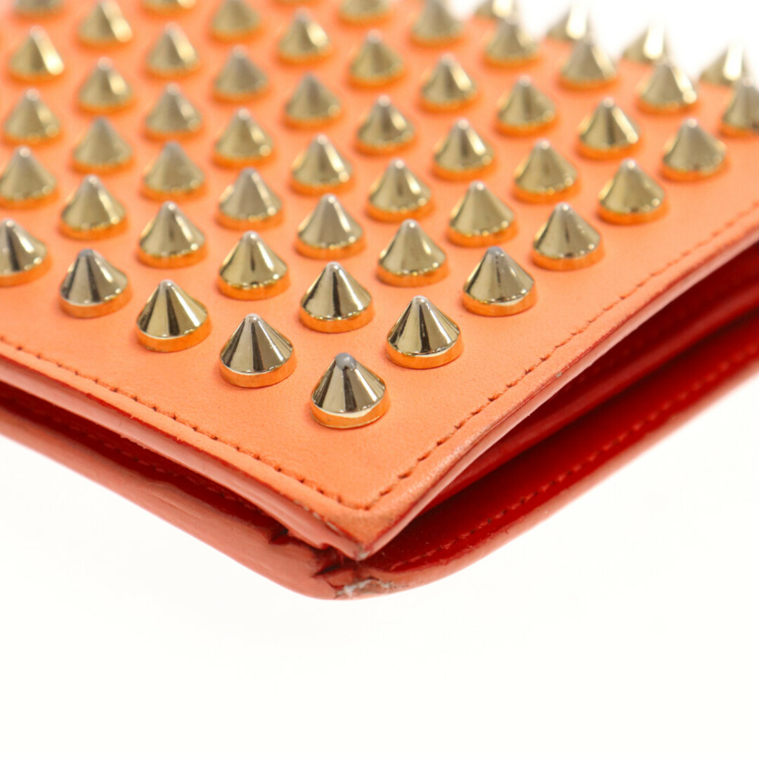 Christian Louboutin(クリスチャンルブタン)のCHRISTIAN LOUBOUTIN クリスチャンルブタン SPIKE STUDS WALLET スパイクスタッズコンパクトウォレット 2つ折り財布 レザー ピンク メンズのファッション小物(折り財布)の商品写真