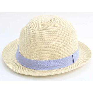 プチバトー(PETIT BATEAU)の【春夏物 新入荷!】◇プチバトー/PETIT BATEAU◇53cm位 麦わら帽子/ストローハット/ペーパーハット ベージュ×ブルー系 ピクニック 日よけ【中古】子供 キッズ kids 男の子 女の子 春夏 bagetc 723042(帽子)