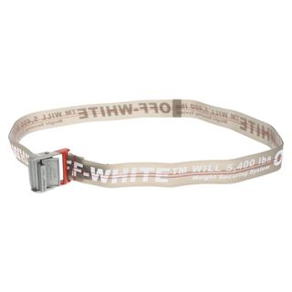 オフホワイト(OFF-WHITE)のOFF-WHITE オフホワイト INDUSTRIAL BELT インダストリアル ロゴ クリアラバー ベルト グレー/レッド(ベルト)