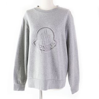 モンクレール(MONCLER)の極美品◎MONCLER モンクレール 21年製 MAGLIA ラインストーン付き 長袖 トレーナー／プルオーバー グレー XS トルコ 正規品(トレーナー/スウェット)