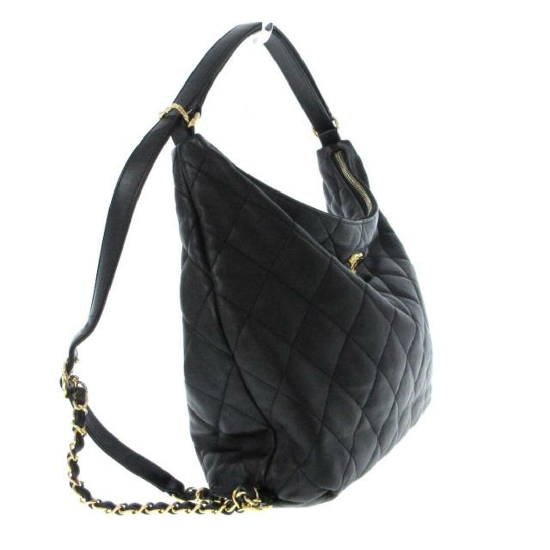 CHANEL(シャネル)のCHANEL(シャネル) リュックサック レディース美品  マキシ ホーボー AS3488 黒 2way/チェーンショルダー シャイニーカーフスキン レディースのバッグ(リュック/バックパック)の商品写真