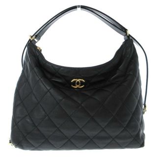 シャネル(CHANEL)のCHANEL(シャネル) リュックサック レディース美品  マキシ ホーボー AS3488 黒 2way/チェーンショルダー シャイニーカーフスキン(リュック/バックパック)