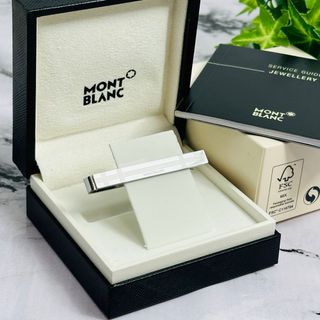 モンブラン(MONTBLANC)のモンブラン　Mont Blanc ネクタイピン　チェック　型押し(ネクタイピン)