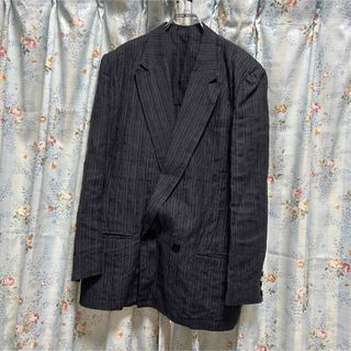 Yohji Yamamoto - ヨウジヤマモト  初期   麻  ダブルストライプテーラードジャケットジャケット