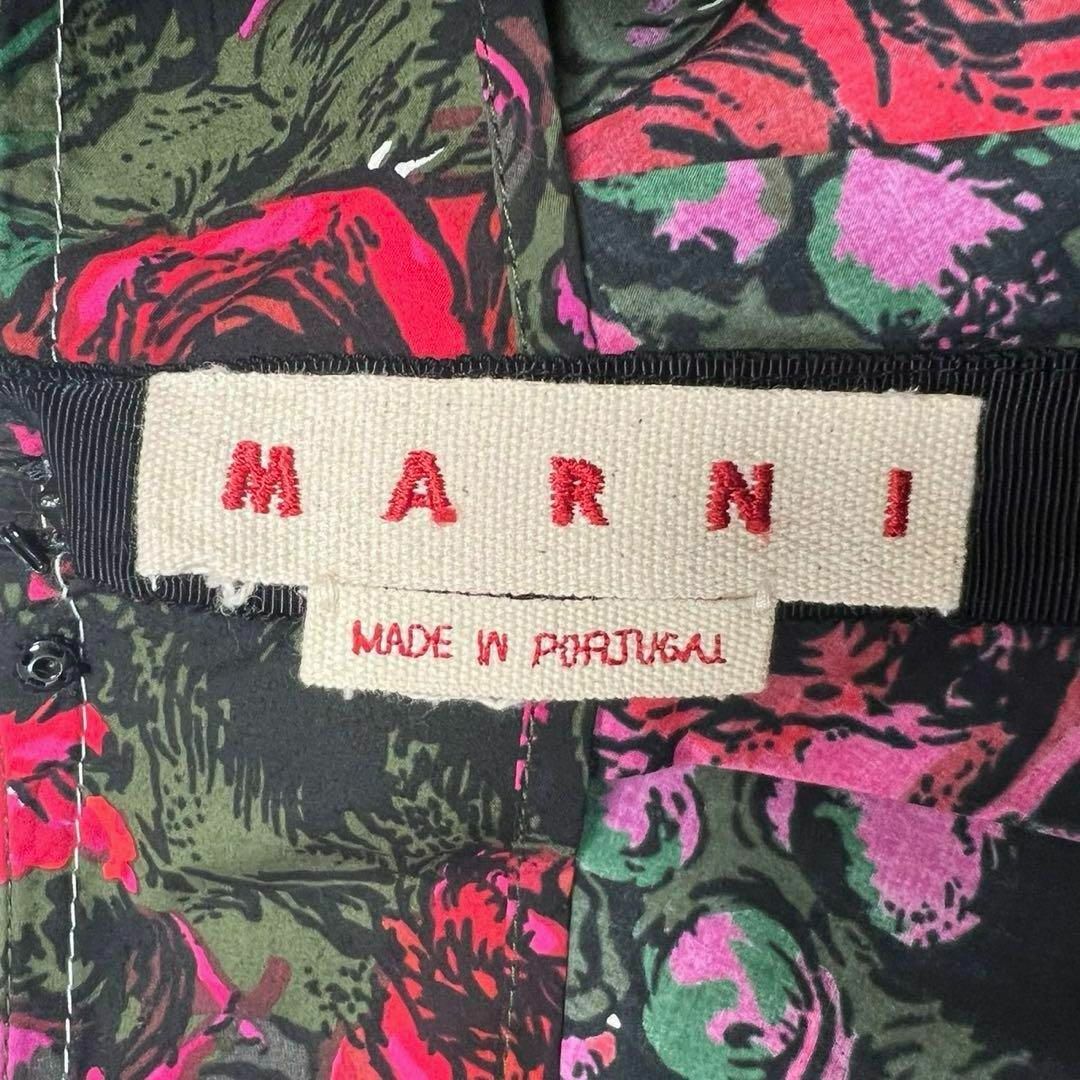 Marni(マルニ)の定価7万 MARNI マルニ ローズプリントボックスプリーツスカート 38 レディースのスカート(ひざ丈スカート)の商品写真