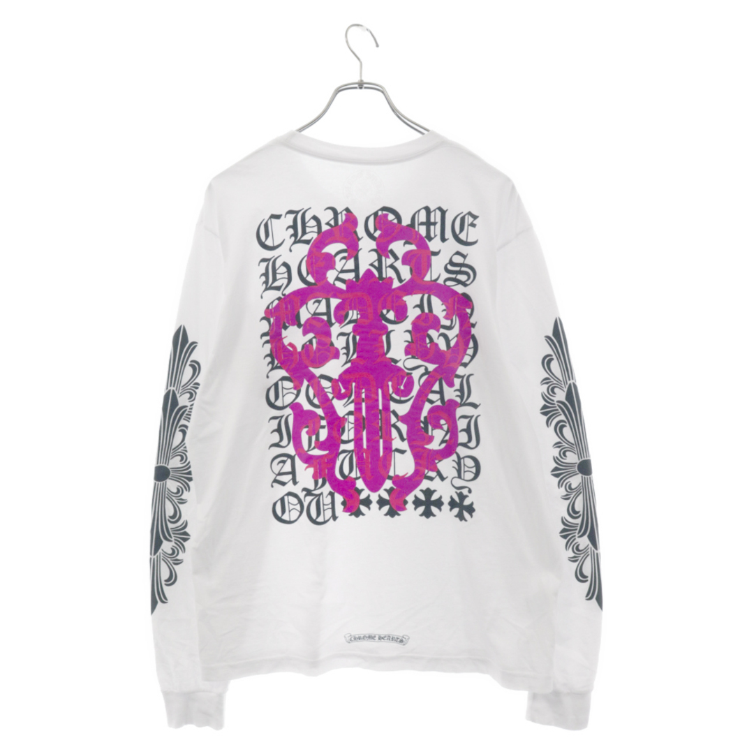 Chrome Hearts(クロムハーツ)のCHROME HEARTS クロムハーツ DAGGER EYE CHART L/S 英字ダガープリント ロングスリーブカットソー 長袖Tシャツ ホワイト メンズのトップス(Tシャツ/カットソー(七分/長袖))の商品写真