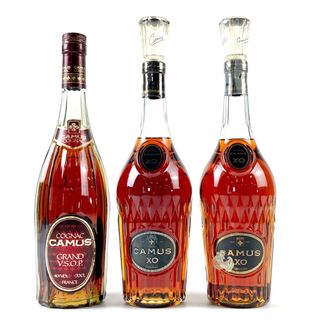 カミュ(カミュ)の3本 カミュ グランドVSOP グリーンボトル XO ロングネック コニャック 700ml(ブランデー)