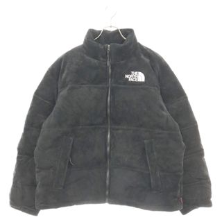 シュプリーム(Supreme)のSUPREME シュプリーム 23AW×THE NORTH FACE Suede Nuptse Jacket ノースフェイス スウェード ヌプシ ダウン ジャケット NF0A875NO9Y-L ブラック(ダウンジャケット)