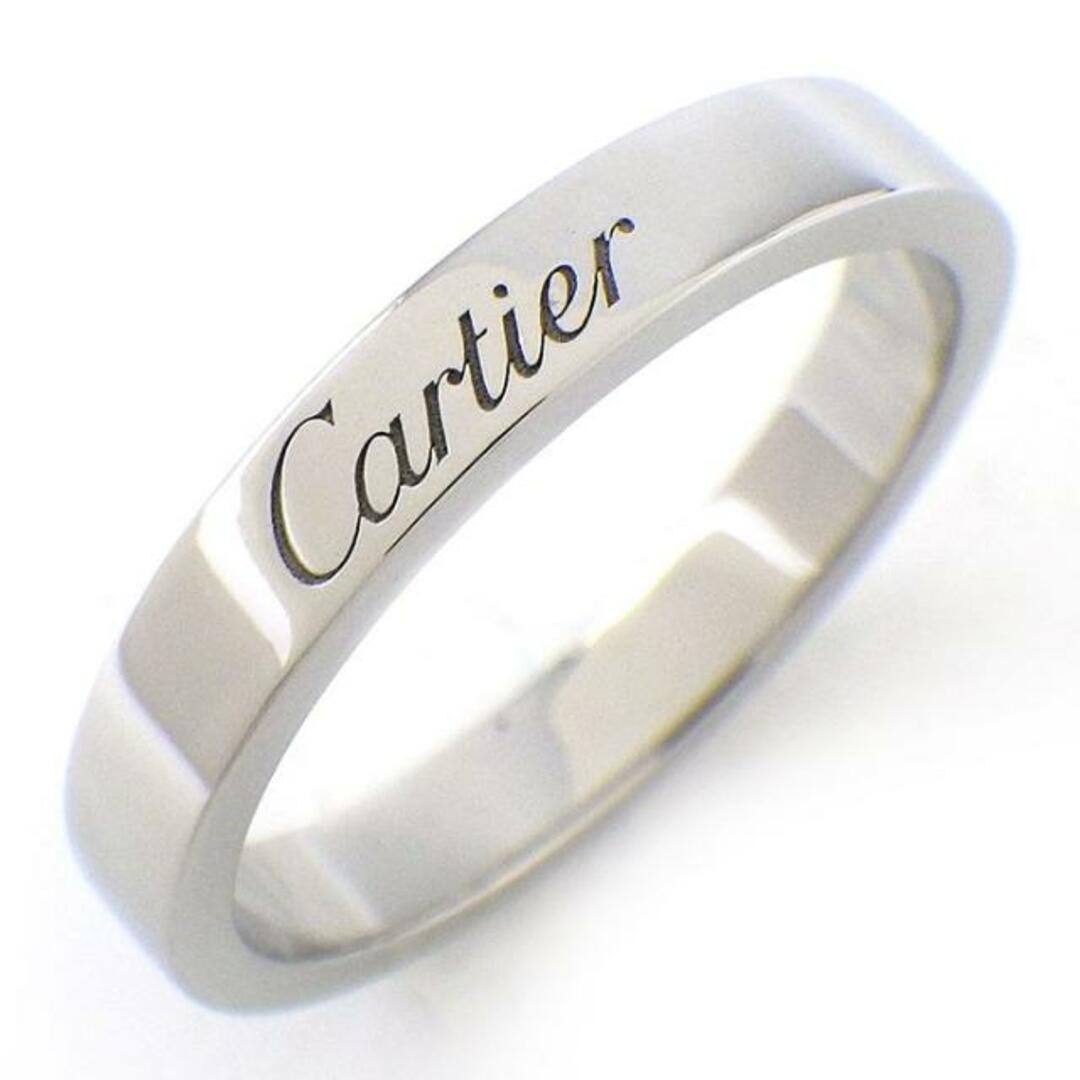 Cartier(カルティエ)のカルティエ Cartier リング C ドゥ カルティエ ウェディング バンド 3mm B4054000 エングレーブド ロゴ PT950 13号 / #53 【中古】 レディースのアクセサリー(リング(指輪))の商品写真