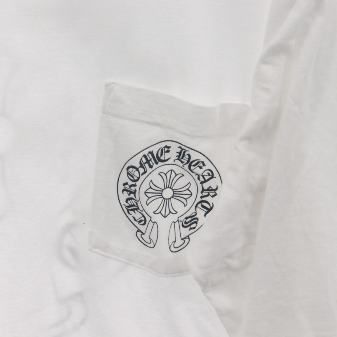 Chrome Hearts(クロムハーツ)のCHROME HEARTS クロムハーツ Neck Logo L/S Tee ネックロゴ ロングスリーブTシャツ 長袖カットソー 長袖Tシャツ ホワイト メンズのトップス(Tシャツ/カットソー(七分/長袖))の商品写真