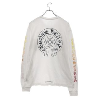 クロムハーツ(Chrome Hearts)のCHROME HEARTS クロムハーツ Neck Logo L/S Tee ネックロゴ ロングスリーブTシャツ 長袖カットソー 長袖Tシャツ ホワイト(Tシャツ/カットソー(七分/長袖))