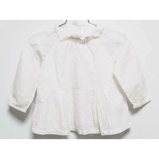 バーバリー(BURBERRY)の【春物 新入荷!】‡バーバリー/BURBERRY‡80cm 長袖ブラウス/シャツ 白×ピンク【中古】子供服 キッズ kids ベビー服 baby 女の子 春 tops 623042(シャツ/カットソー)