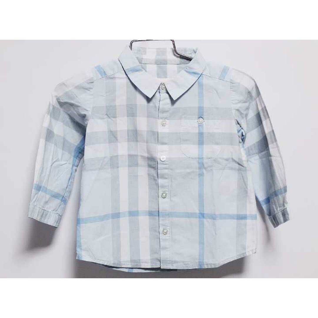 BURBERRY(バーバリー)の【春物 新入荷!】‡バーバリー/BURBERRY‡80cm 長袖シャツ ブルー系【中古】子供服 キッズ kids ベビー服 baby 男の子 春 tops 623042 キッズ/ベビー/マタニティのベビー服(~85cm)(シャツ/カットソー)の商品写真