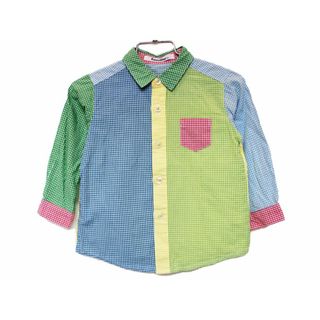 ファミリア(familiar)の【春物 新入荷!】[ファミリア/familiar]90cm 長袖シャツ ブルー×グリーン【中古】子供服 キッズ kids ベビー服 baby 男の子 春 tops 923042(シャツ/カットソー)