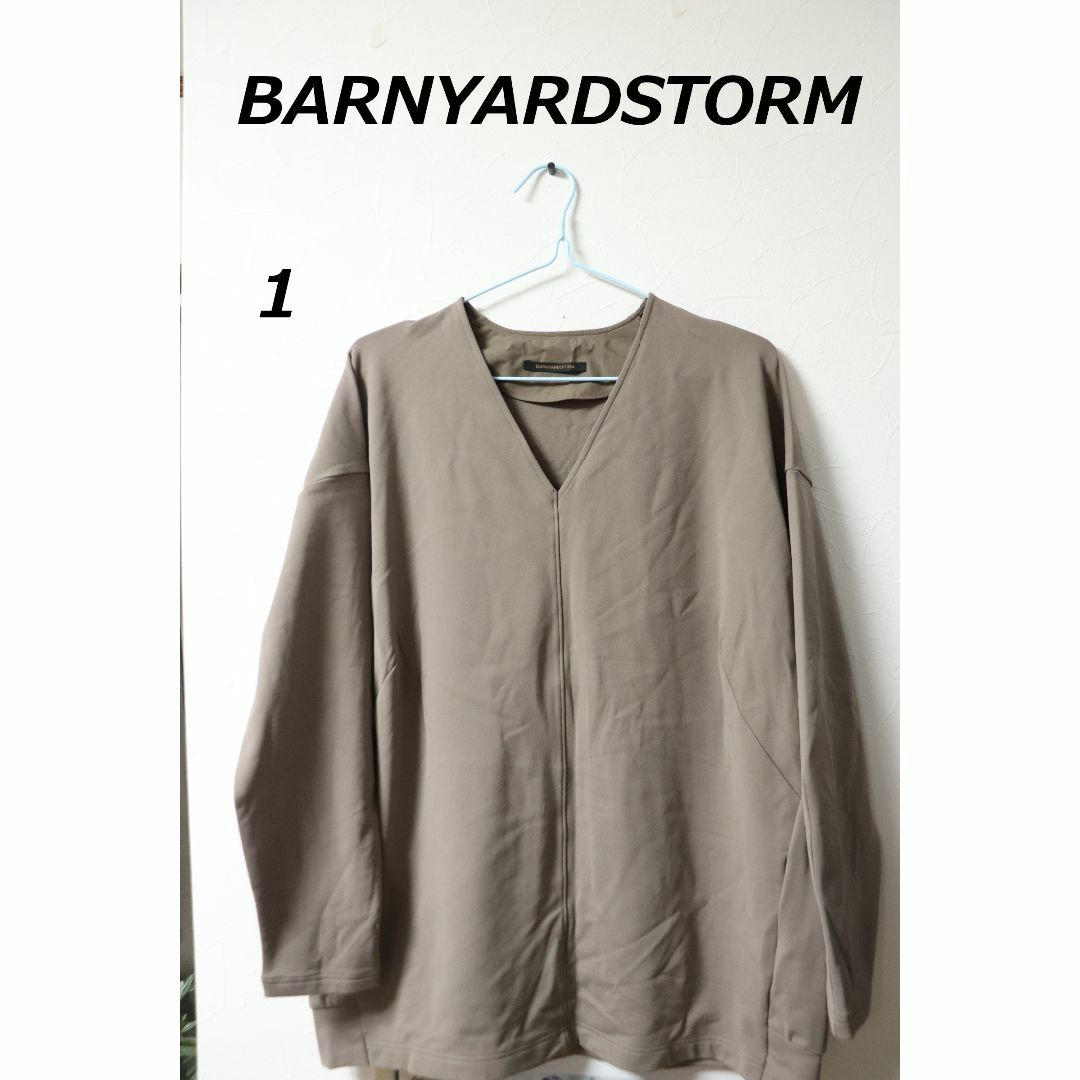 BARNYARDSTORM(バンヤードストーム)のプロフ必読BARNYARDSTORMストレッチカットソーカーキ/高品質良品1 レディースのトップス(カットソー(長袖/七分))の商品写真