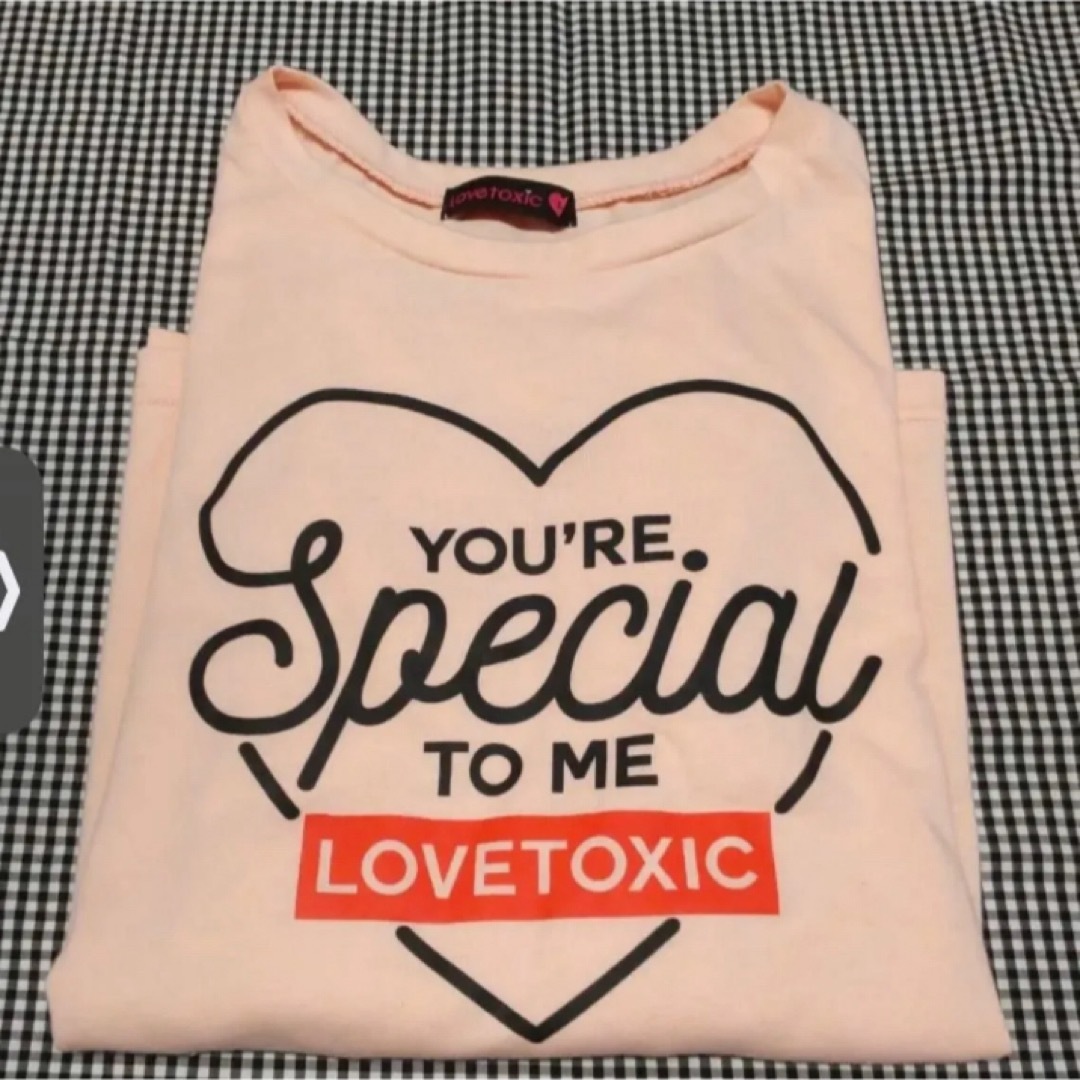 lovetoxic(ラブトキシック)の39 160 Lovetoxic 長袖カットソー ピンク 匿名配送 長袖Tシャツ キッズ/ベビー/マタニティのキッズ服女の子用(90cm~)(Tシャツ/カットソー)の商品写真