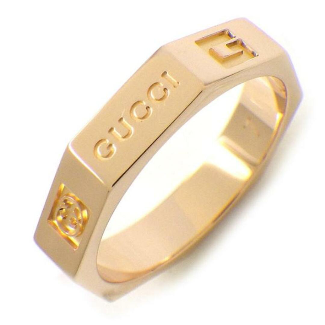 Gucci(グッチ)のグッチ GUCCI リング オクタゴナル GG ロゴ アイコン K18PG 7号 / #7 【中古】 レディースのアクセサリー(リング(指輪))の商品写真